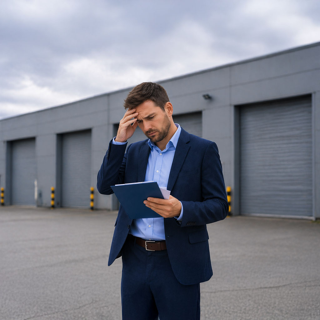 business person stressed about rising energy costs