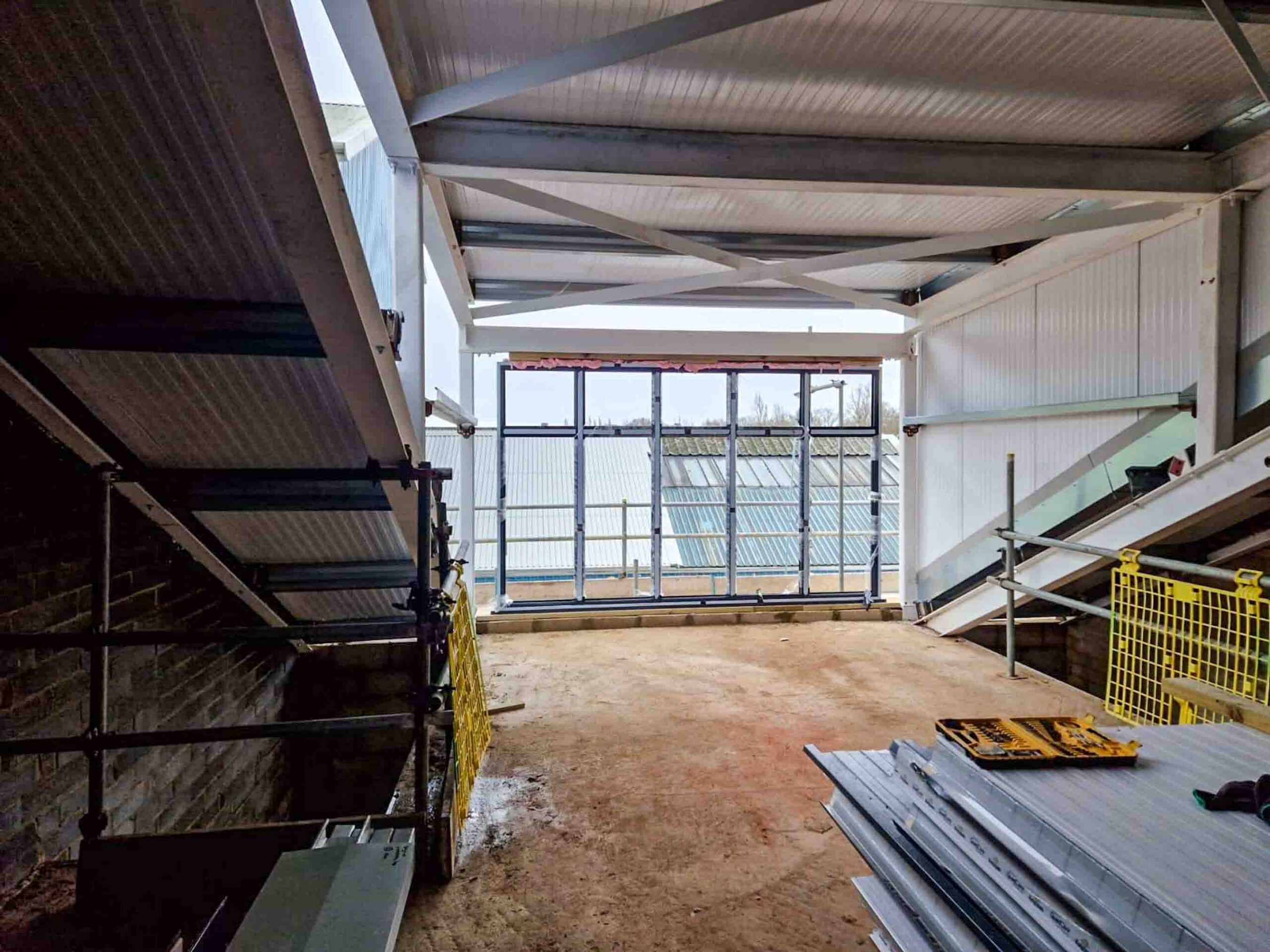Internal view of building construction