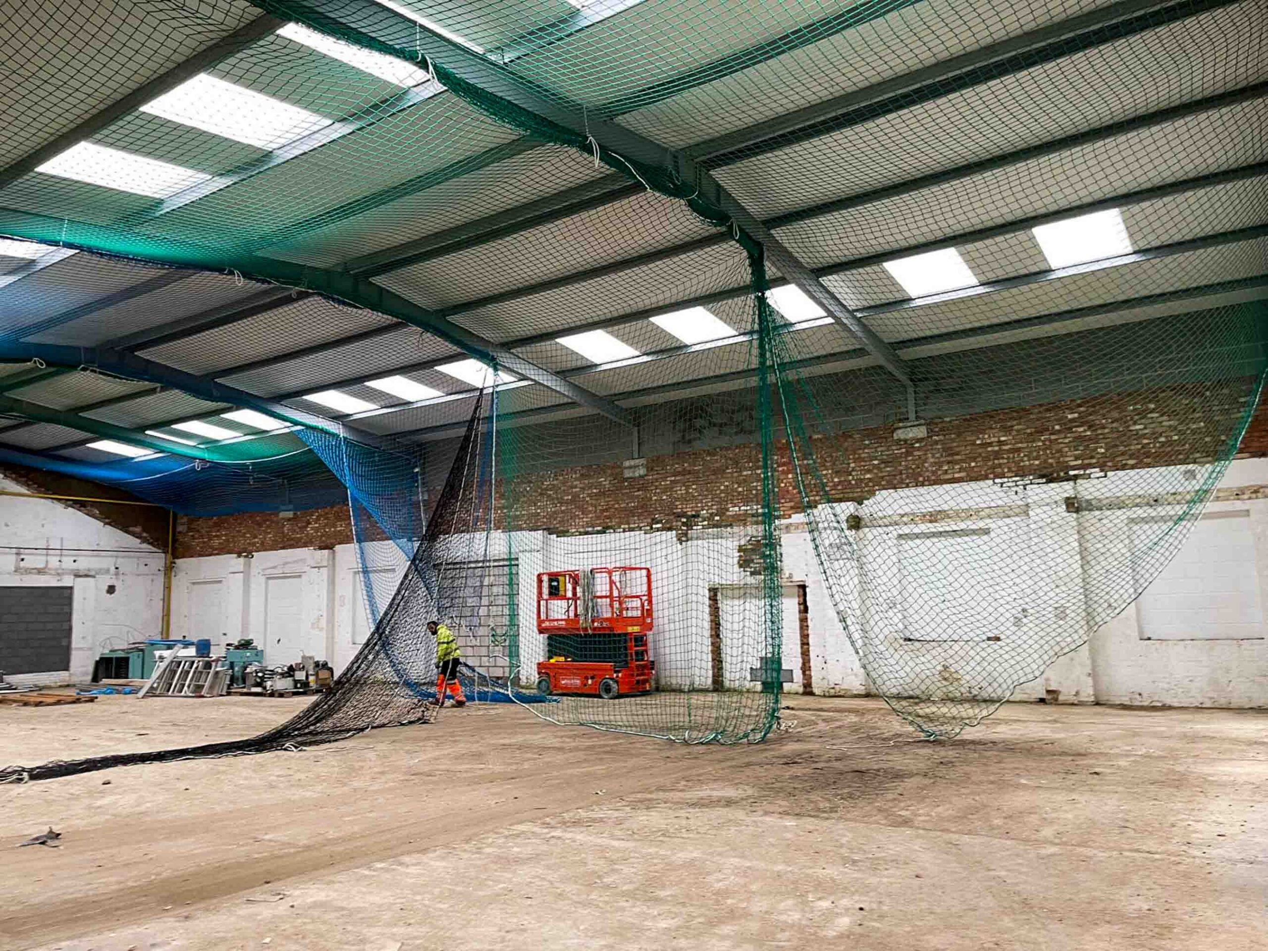Internal roof of warehouse under construction