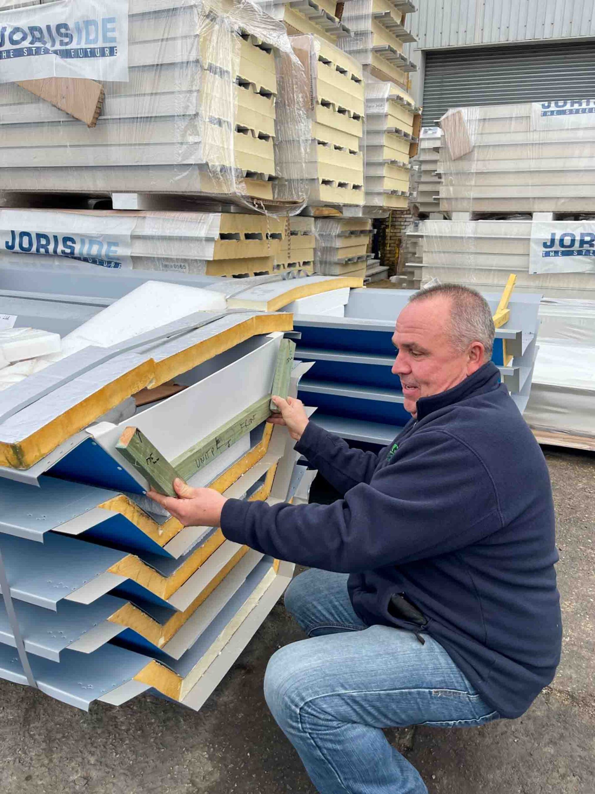 Roofer at supply Yard