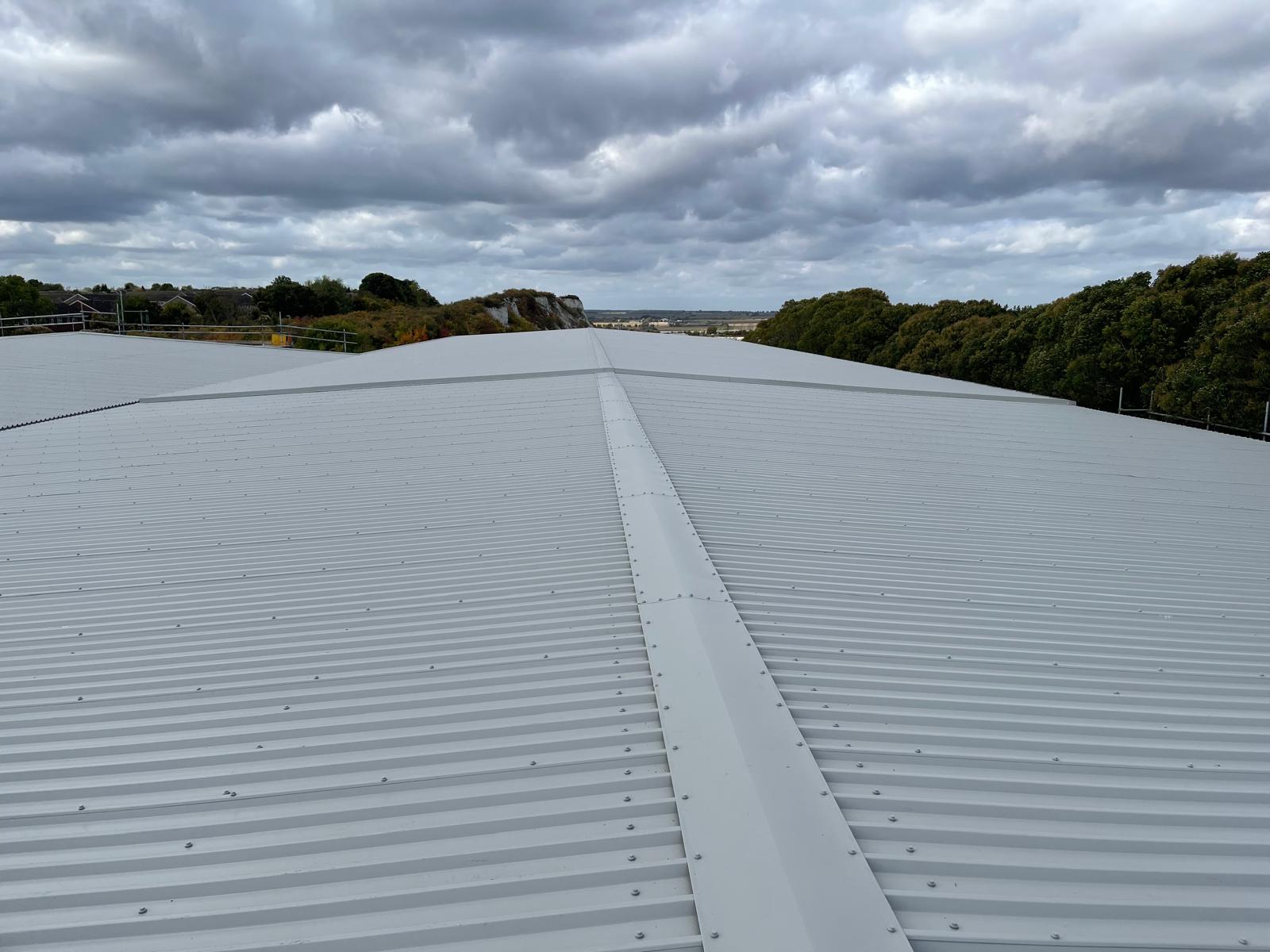 Completed roof of warehouse